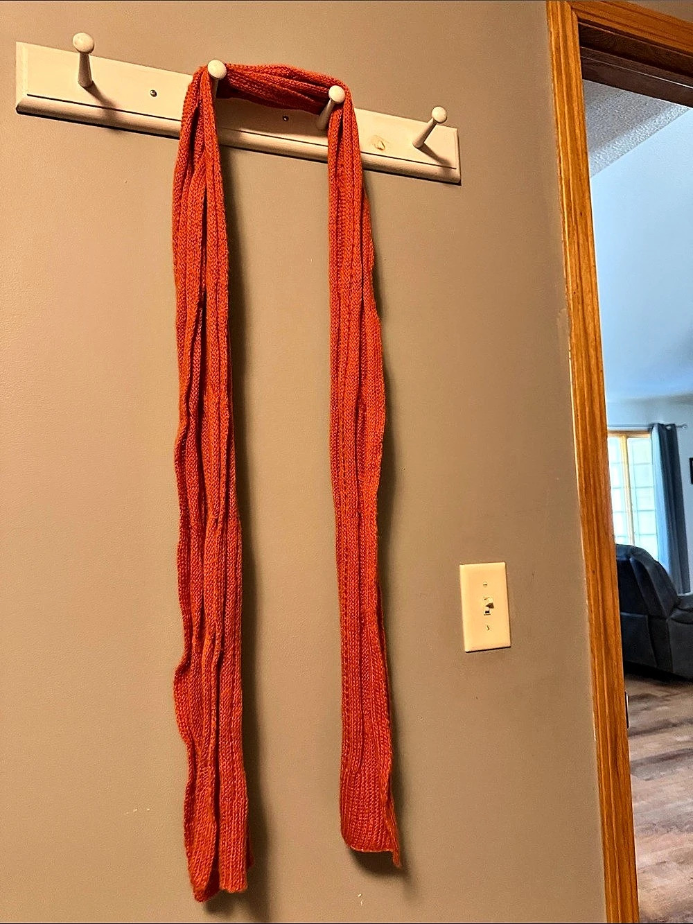 ana Knit Scarf in Orange Like New